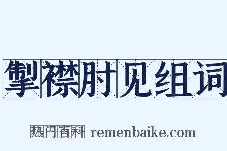 掣襟肘见组词是什么意思的图片